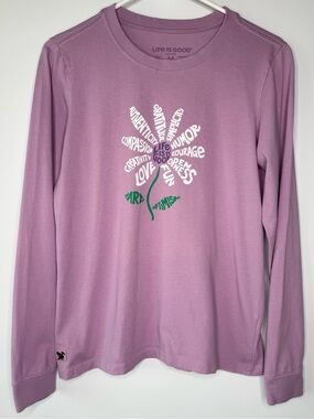 Life is Good Crusher Long Sleeve Tee 100% Cotton